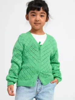 Tröjor & Cardigans>Lindex Monsterstickad Cardigan Green