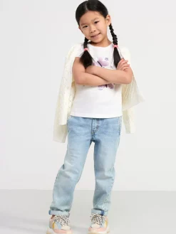 Tröjor & Cardigans>Lindex Monsterstickad Cardigan Light Dusty White