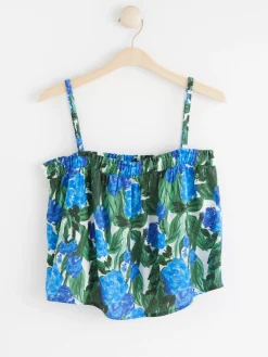 Toppar & T-Shirts>Lindex Monstrad Croppad Topp Blue