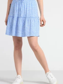 Kjolar>Lindex Monstrad Kjol Light Blue
