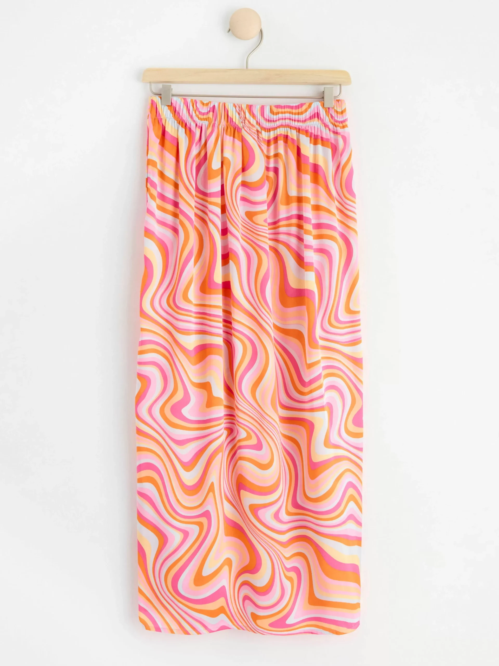 Kjolar>Lindex Monstrad Kjol I Satin Light Orange