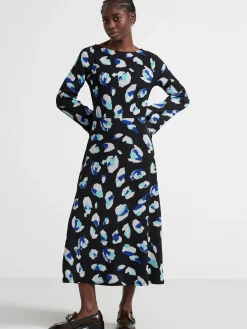 Klänningar>Lindex Monstrad Langarmad Klanning Black