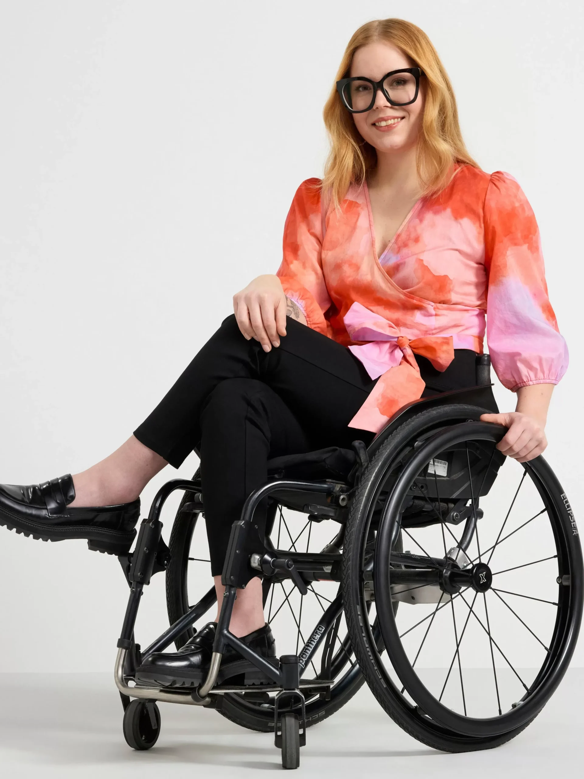 Blusar & Skjortor>Lindex Monstrad Omlottblus Med Puffarm Pink