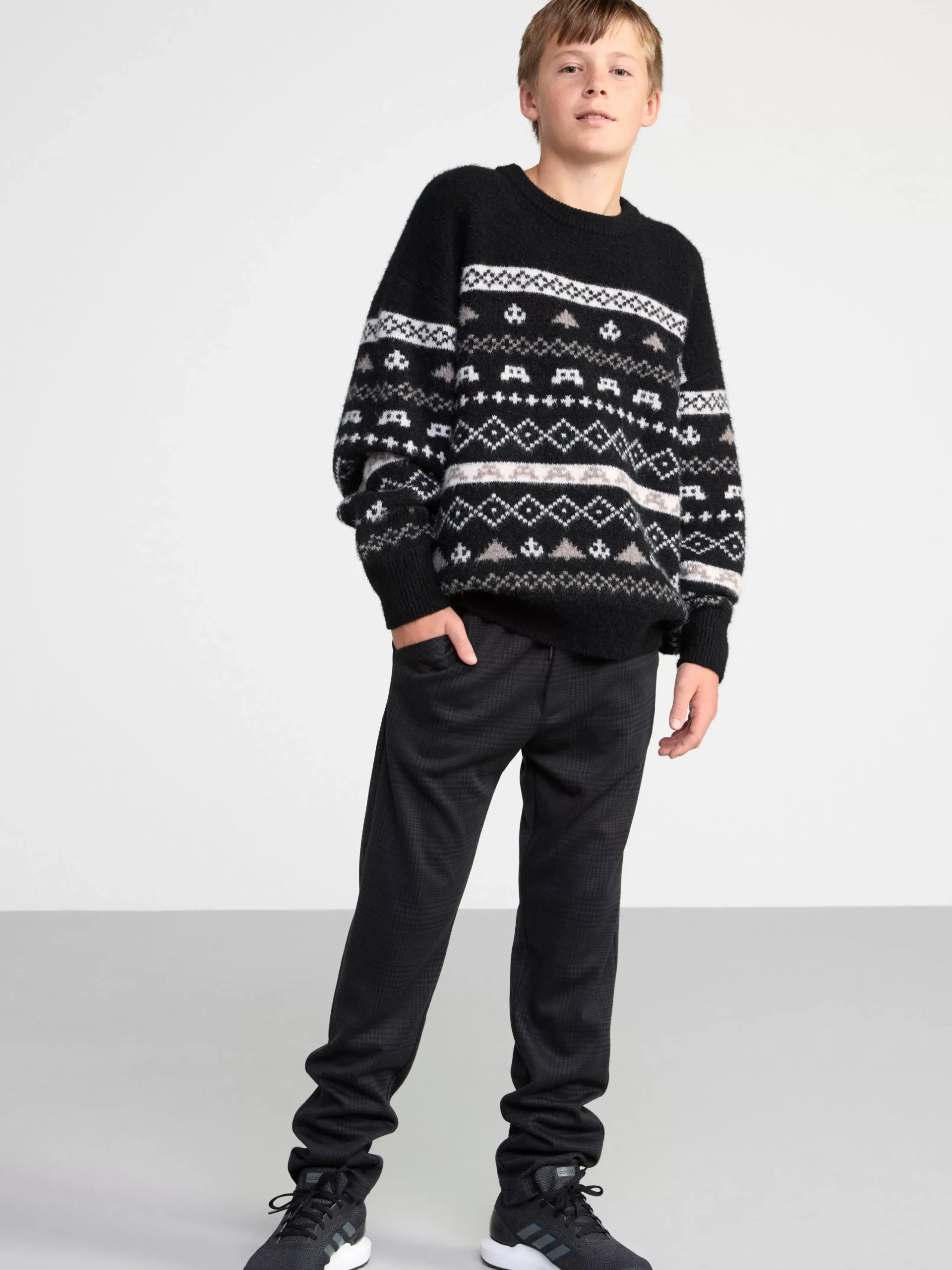 Tröjor & Cardigans>Lindex Monstrad Stickad Troja Black