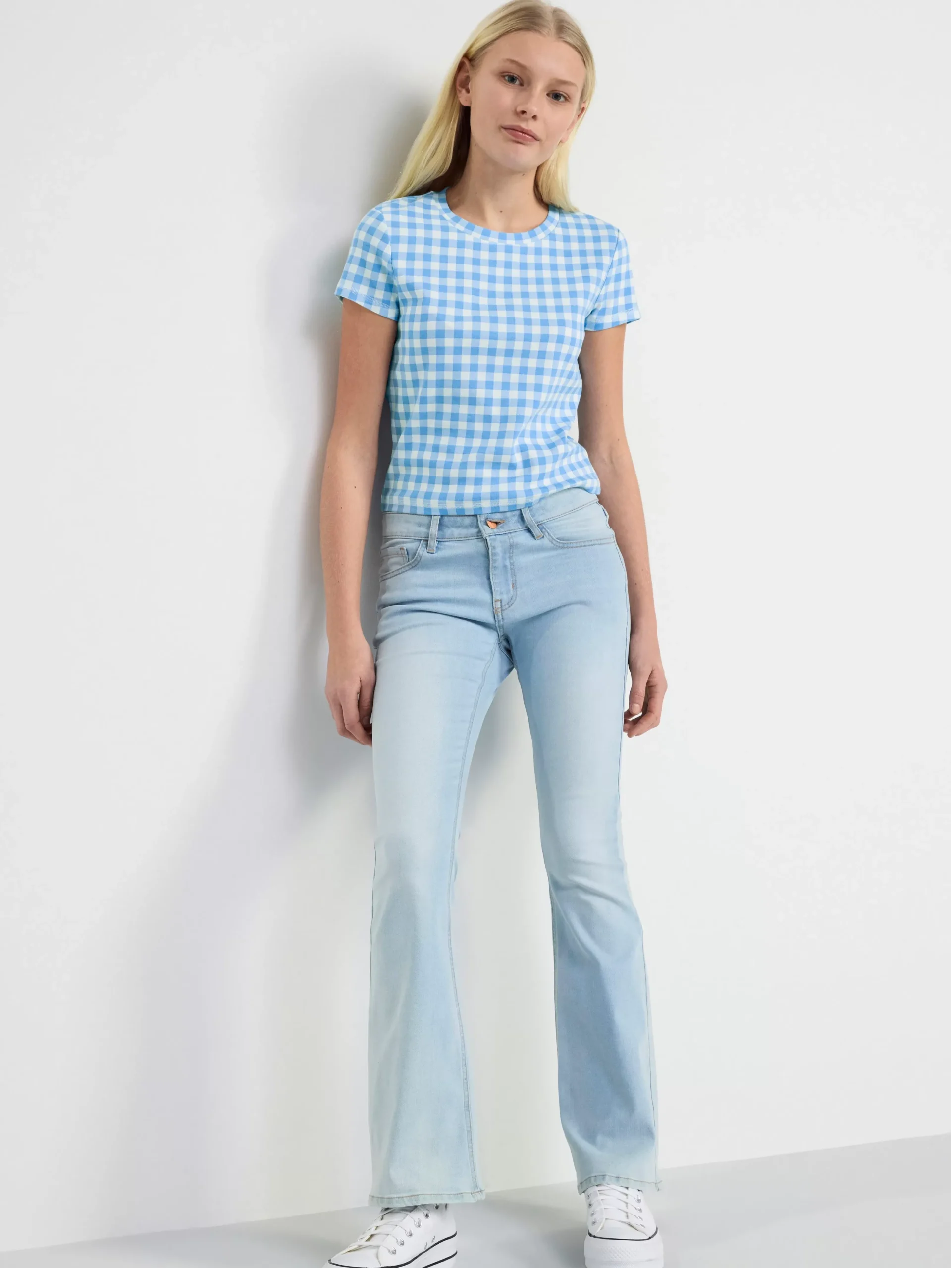 Toppar & T-Shirts>Lindex Monstrad T-Shirt Light Dusty Blue