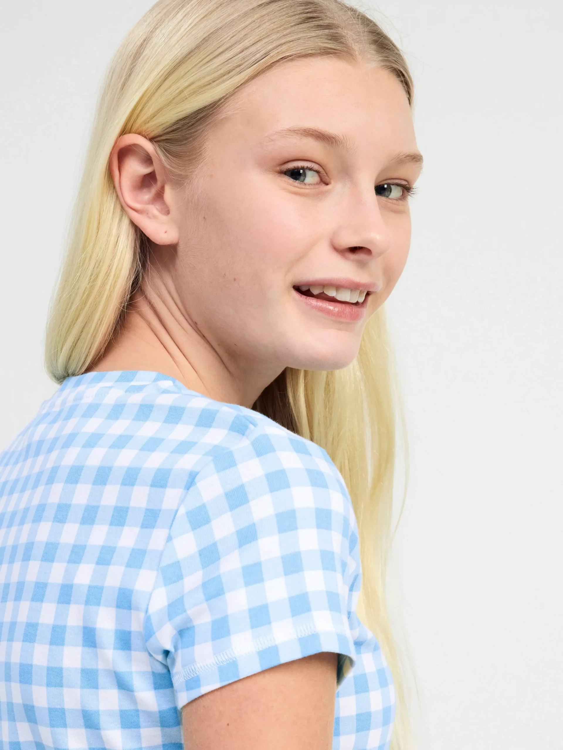Toppar & T-Shirts>Lindex Monstrad T-Shirt Light Dusty Blue