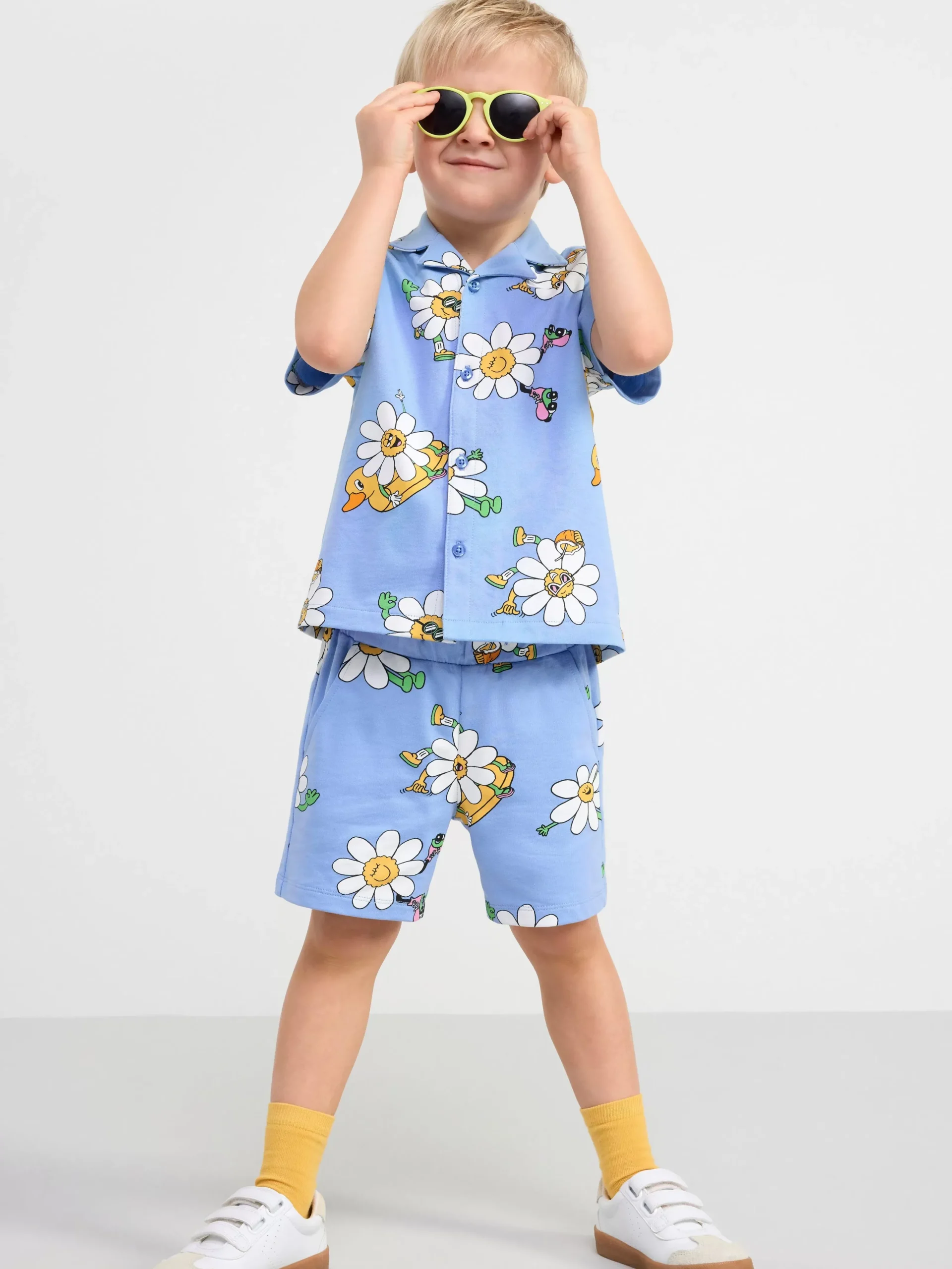Byxor & Leggings>Lindex Monstrade Trikashorts Lt Dusty Blue
