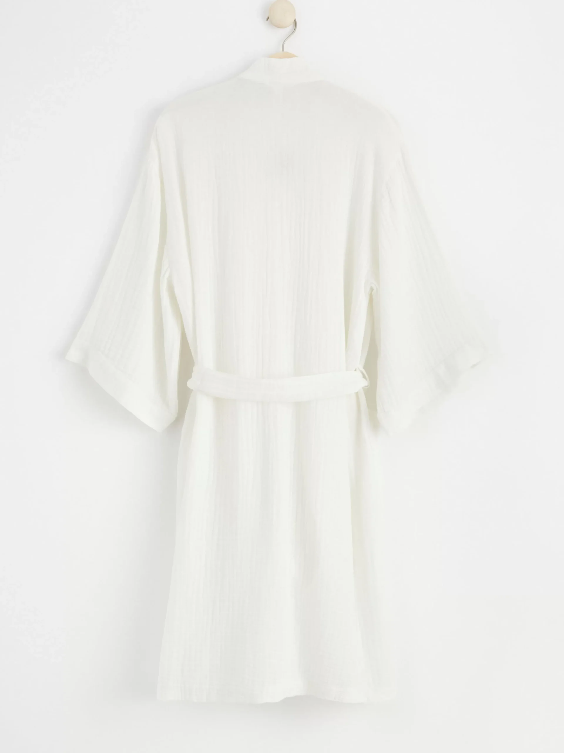 Nattplagg>Lindex Morgonrock I Bomullsvav Off White
