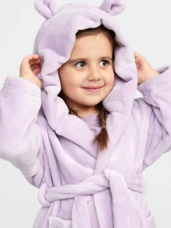 Nattplagg>Lindex Morgonrock I Fleece Med Oron Lilac