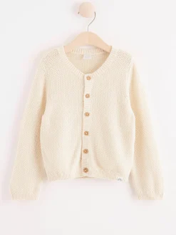 Tröjor & Cardigans>Lindex Mosstickad Cardigan Light Beige