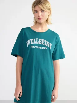 Nattplagg>Lindex Nattlinne I T-Shirt-Modell Dark Green