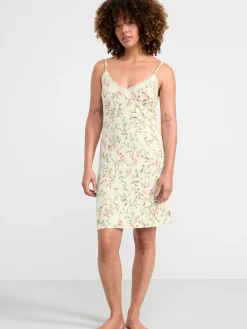 Nattplagg>Lindex Nattlinne Med Spets Och Blommor White