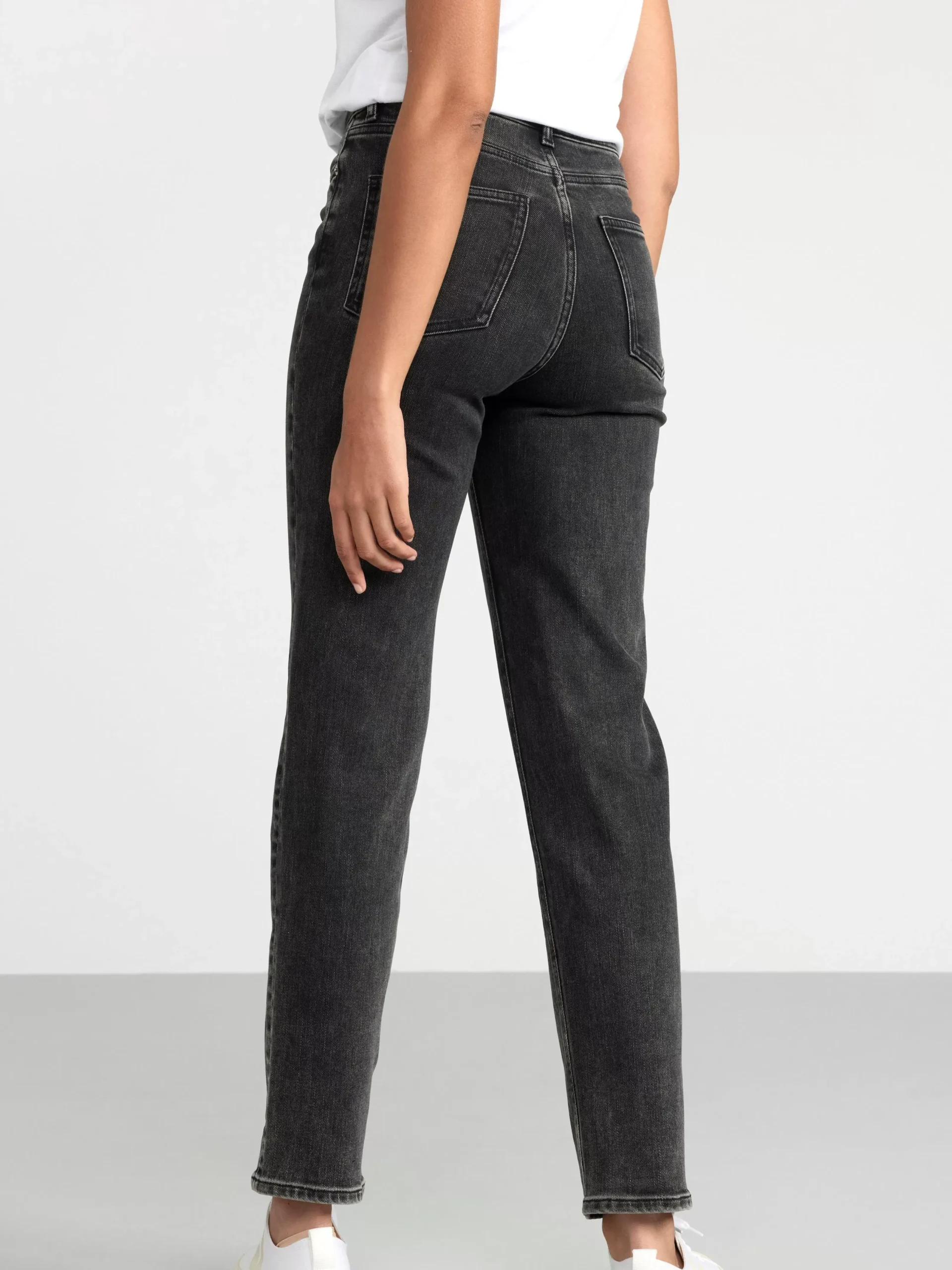 Jeans>Lindex Nea Croppade Raka Jeans Black
