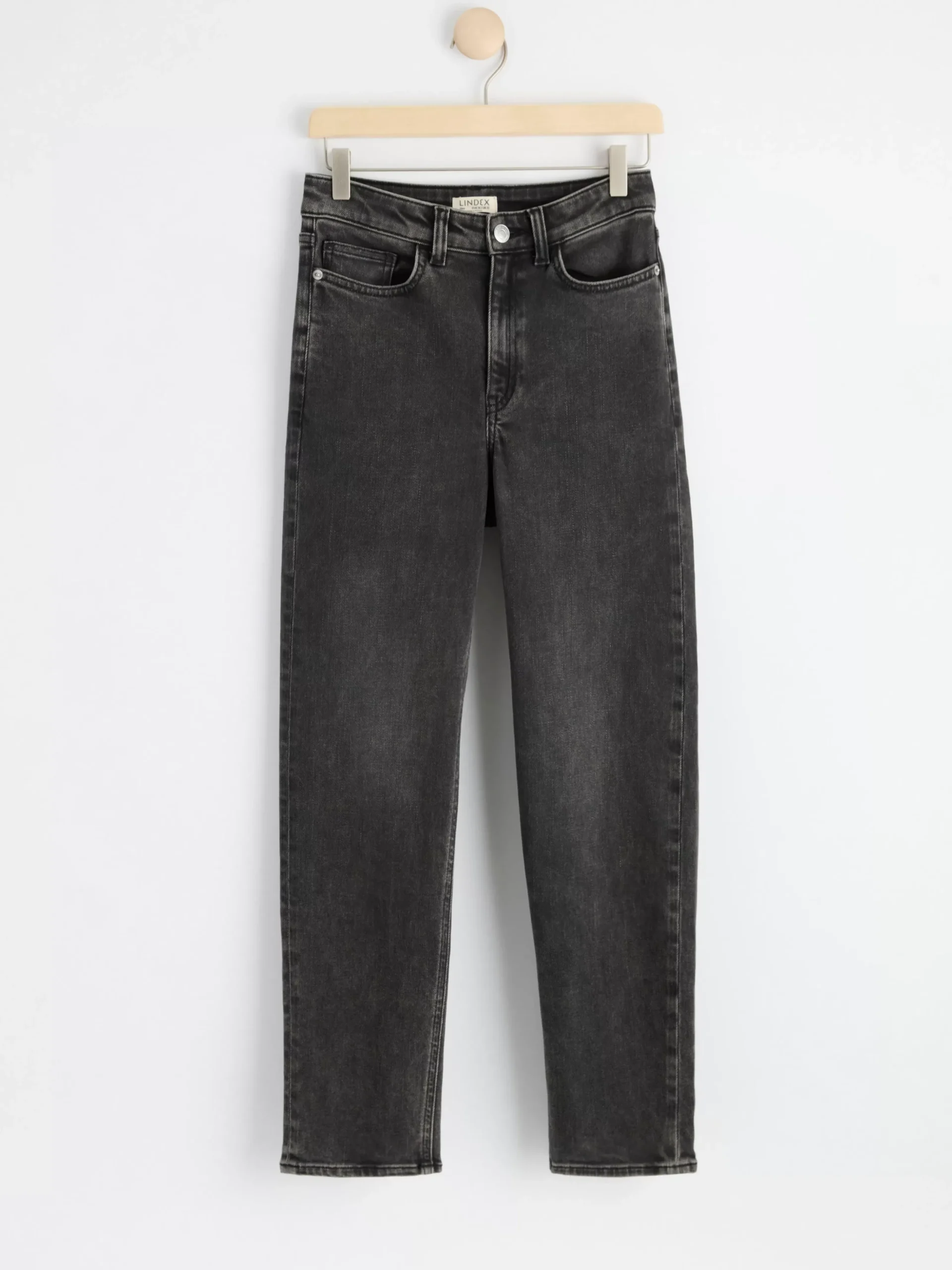 Jeans>Lindex Nea Croppade Raka Jeans Black
