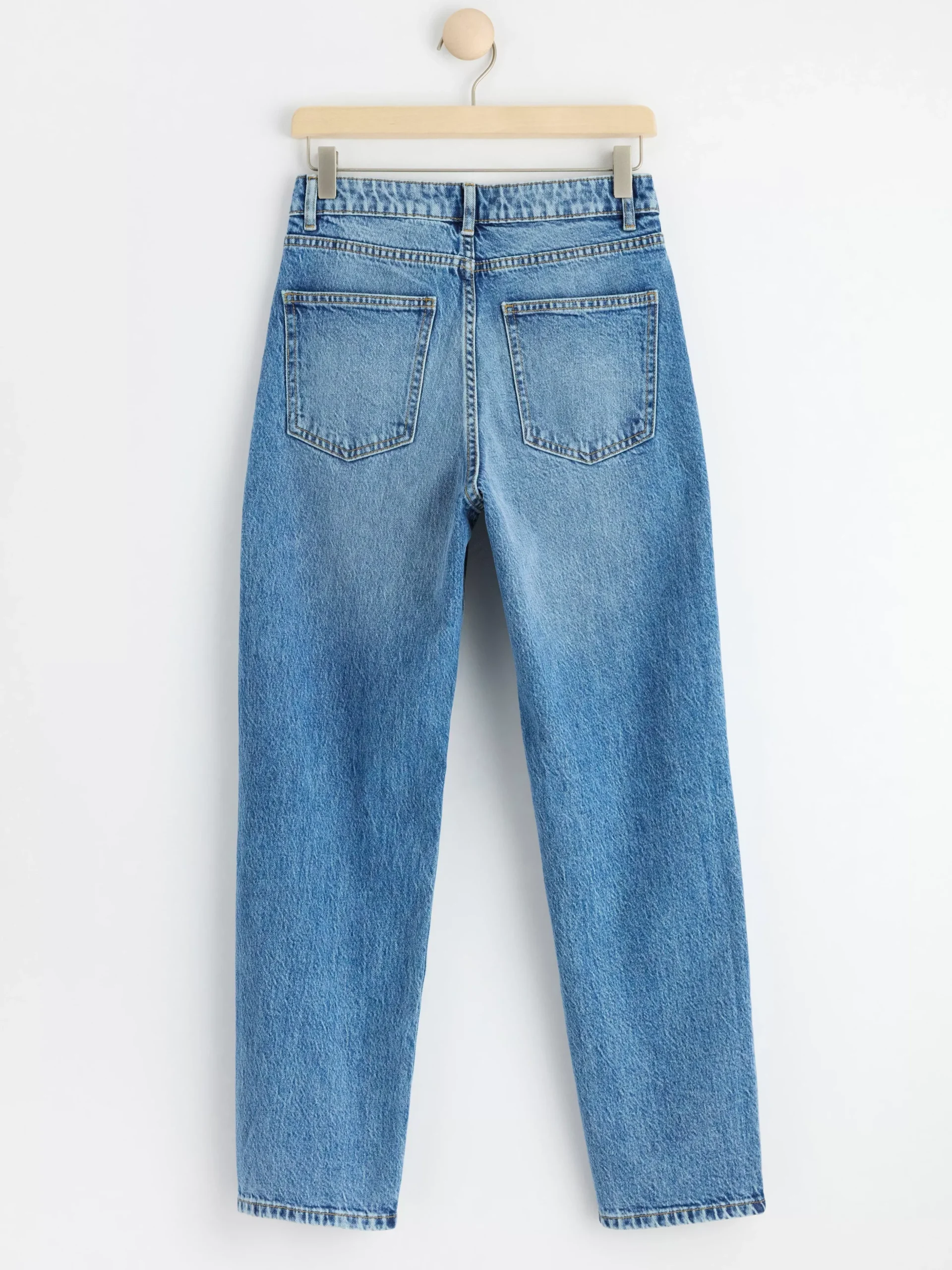 Jeans>Lindex Nea Croppade Raka Jeans Denim Blue