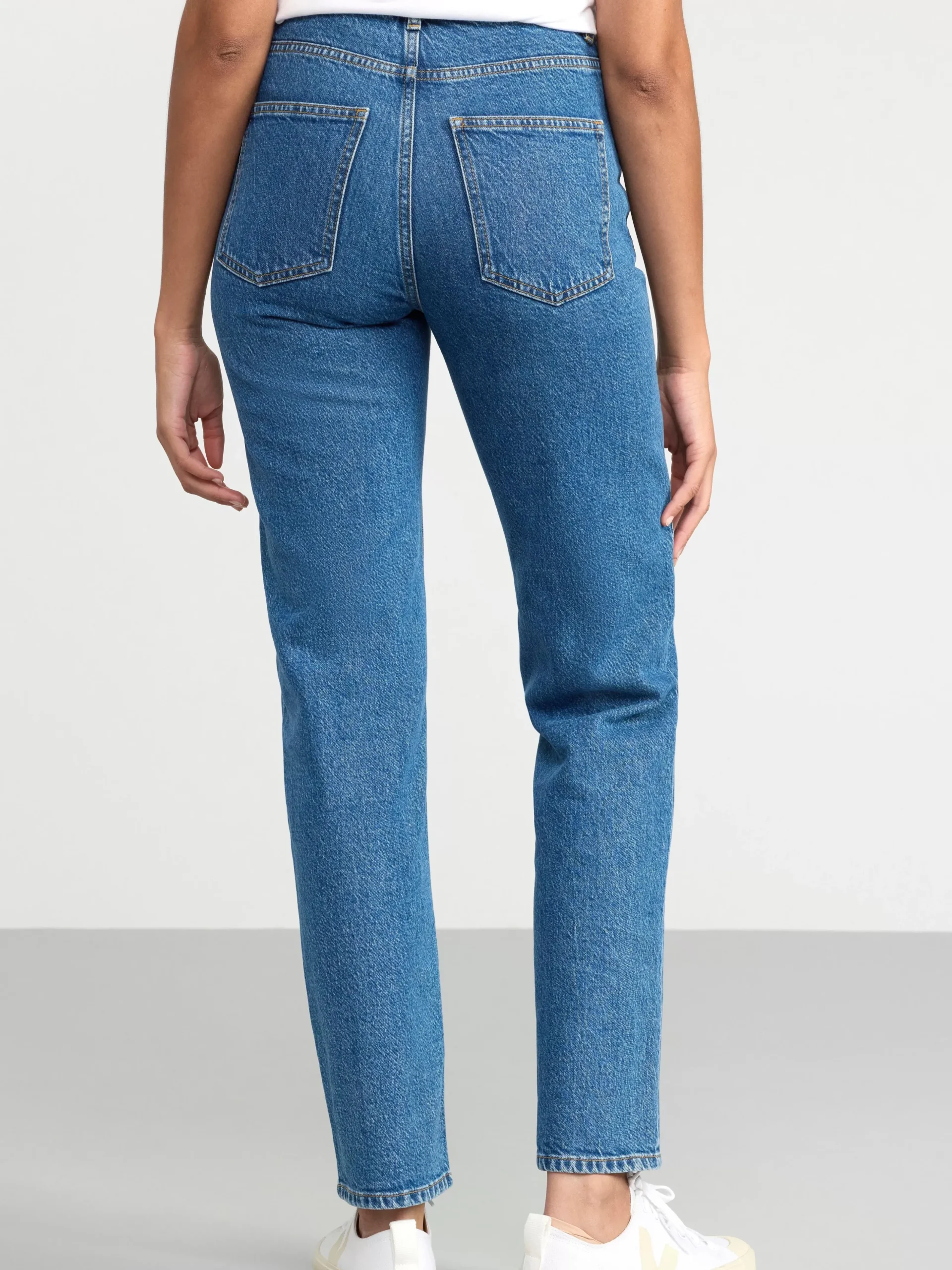 Jeans>Lindex Nea Croppade Raka Jeans Denim Blue