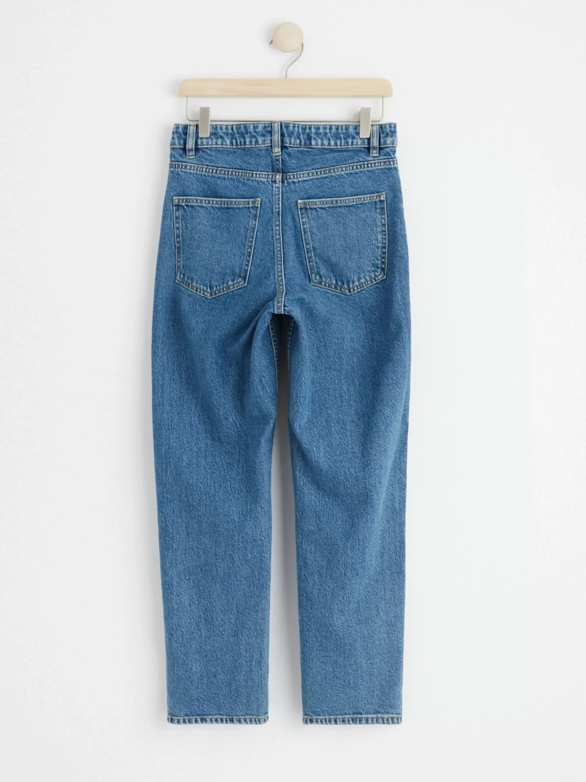 Jeans>Lindex Nea Croppade Raka Jeans Denim Blue