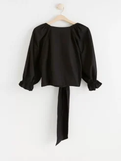 Blusar & Skjortor>Lindex Omlottblus Black