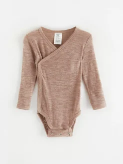 Bodies>Lindex Omlottbody I Merinoull Light Beige Melange