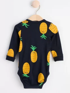 Bodies>Lindex Omlottbody Med Ananaser Dark Navy