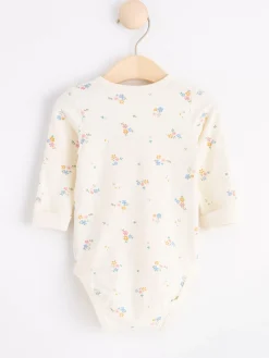 Bodies>Lindex Omlottbody Med Blommor Light Dusty White