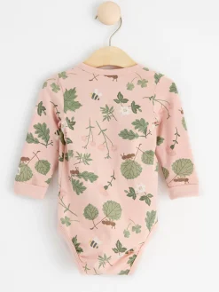 Bodies>Lindex Omlottbody Med Blommor Och Blad Light Dusty Pink