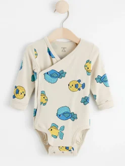 Bodies>Lindex Omlottbody Med Fiskar Light Beige