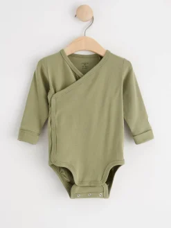 Bodies>Lindex Omlottbody Med Langa Armar Light Dusty Green
