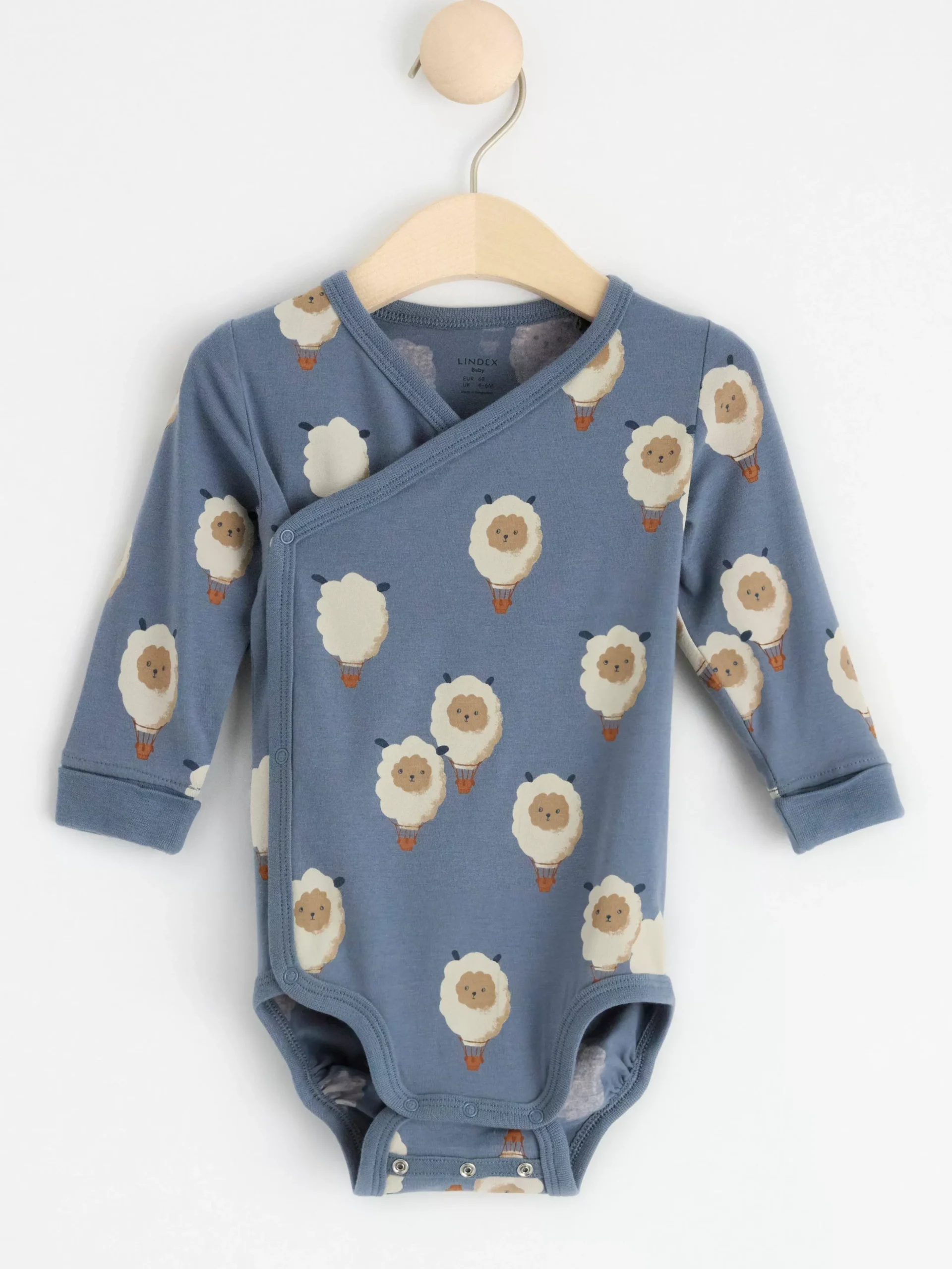 Bodies>Lindex Omlottbody Med Luftballongdjur Dark Dusty Blue