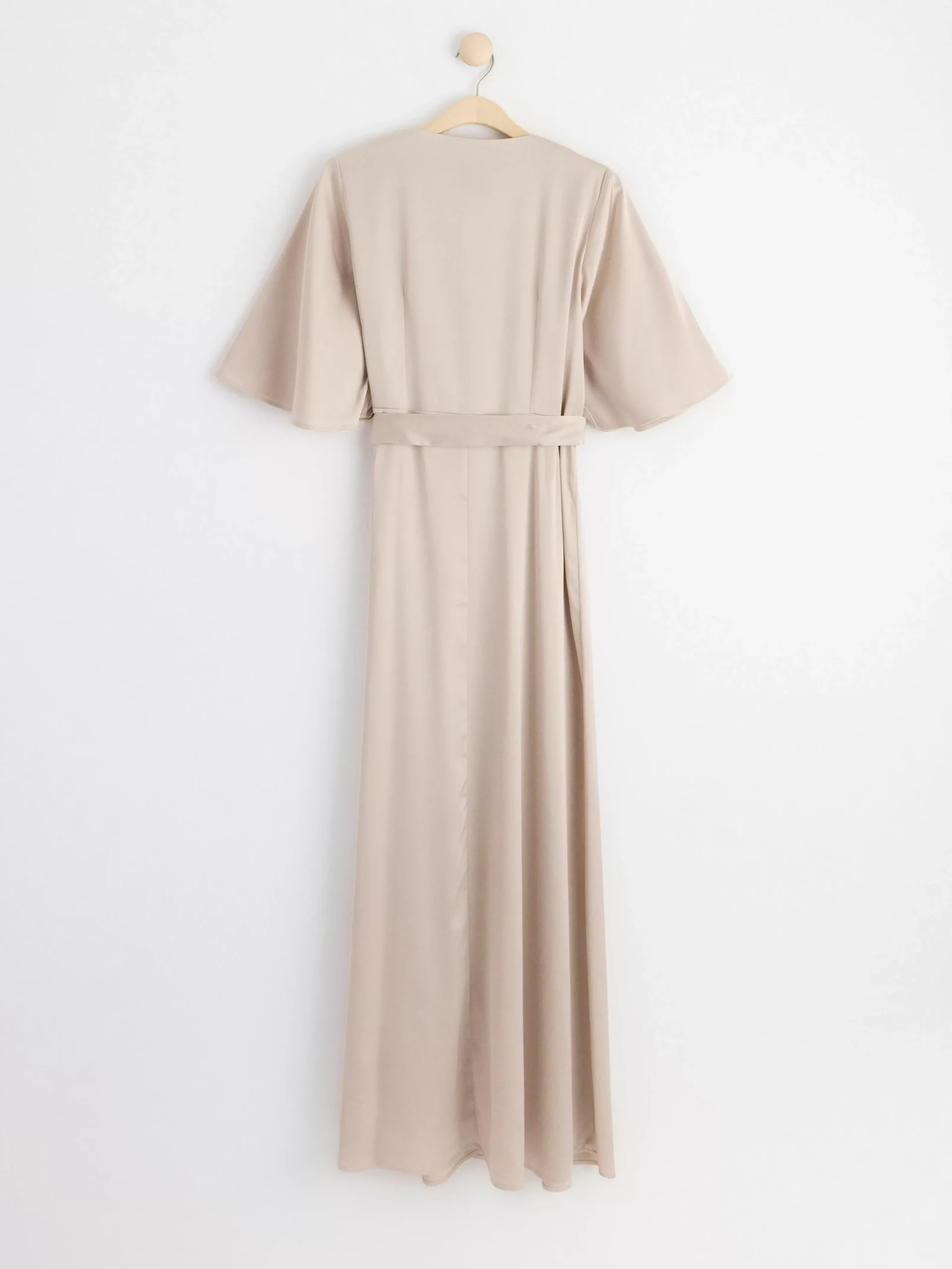 Klänningar>Lindex Omlottklanning I Satin Light Dusty Grey