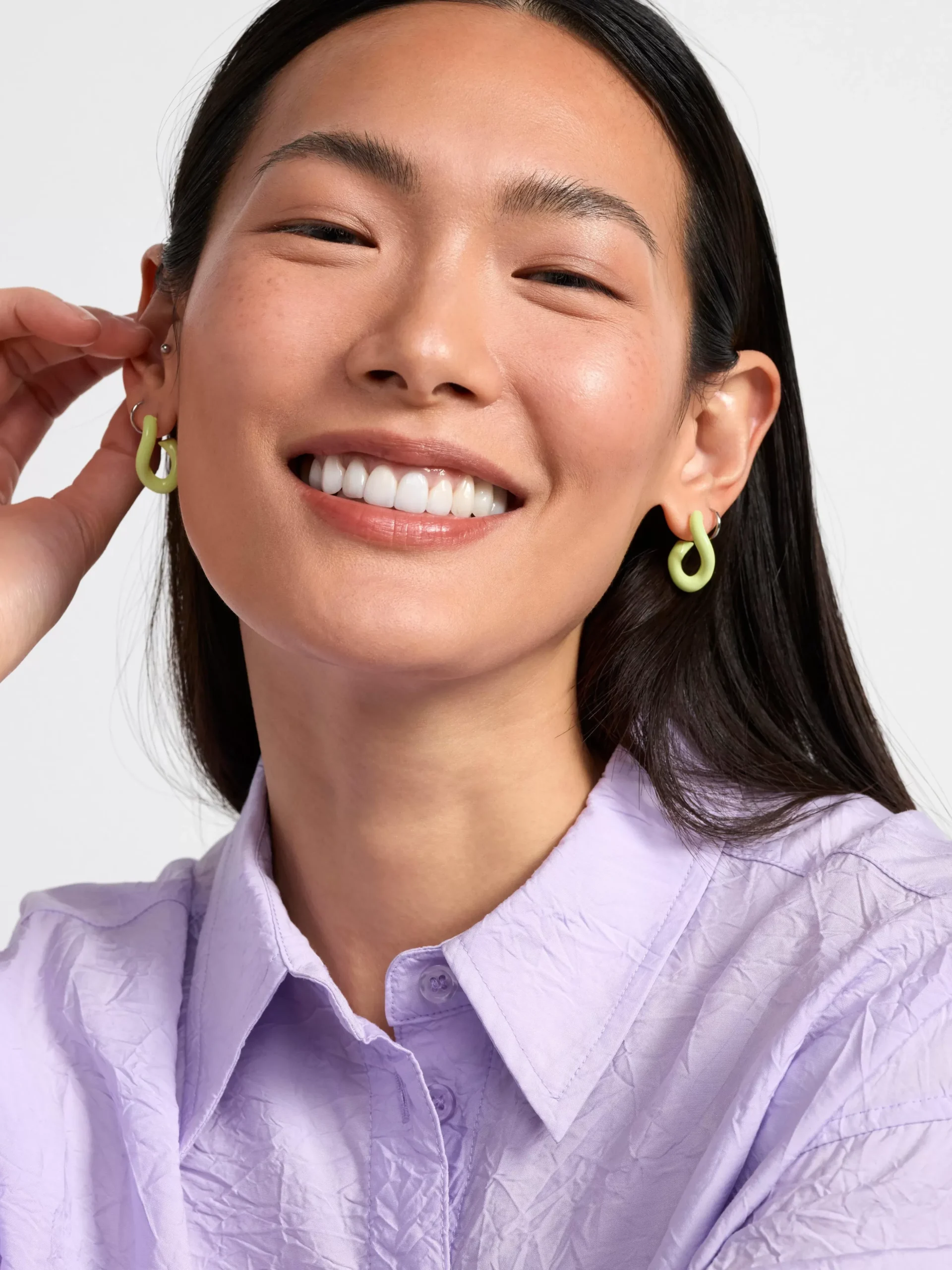 Accessoarer>Lindex Oregelbundet Formade Creolorhangen Lime