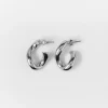 Accessoarer>Lindex Oregelbundet Formade Creolorhangen Silver