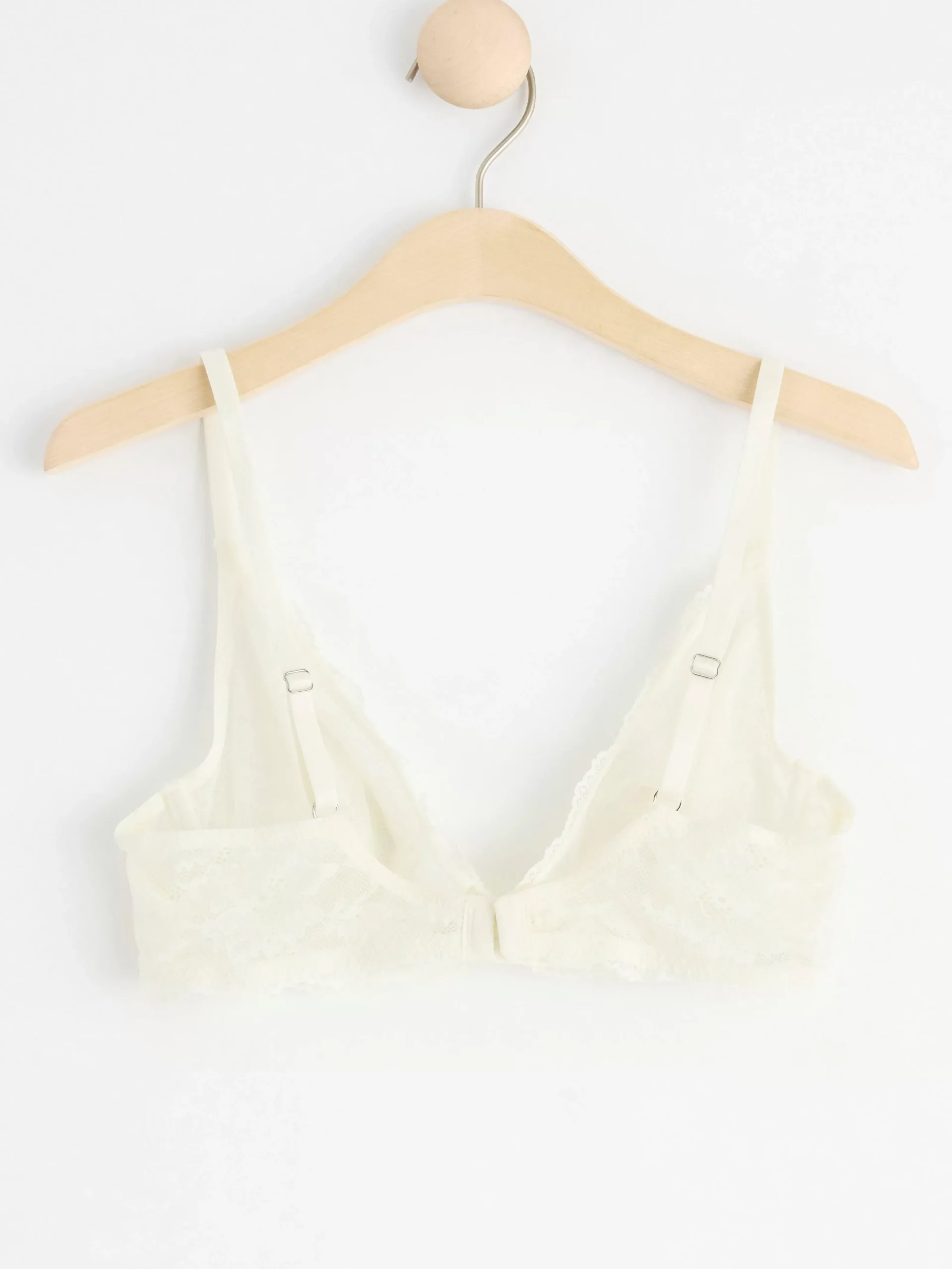 Bh>Lindex Ovadderad Bh Med Spets Light Dusty White