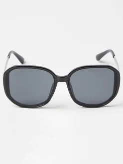 Accessoarer>Lindex Oversize Solglasogon I Retrostil Dam Black