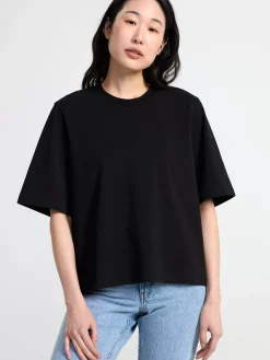 Toppar & T-Shirts>Lindex Oversized T-Shirt Black