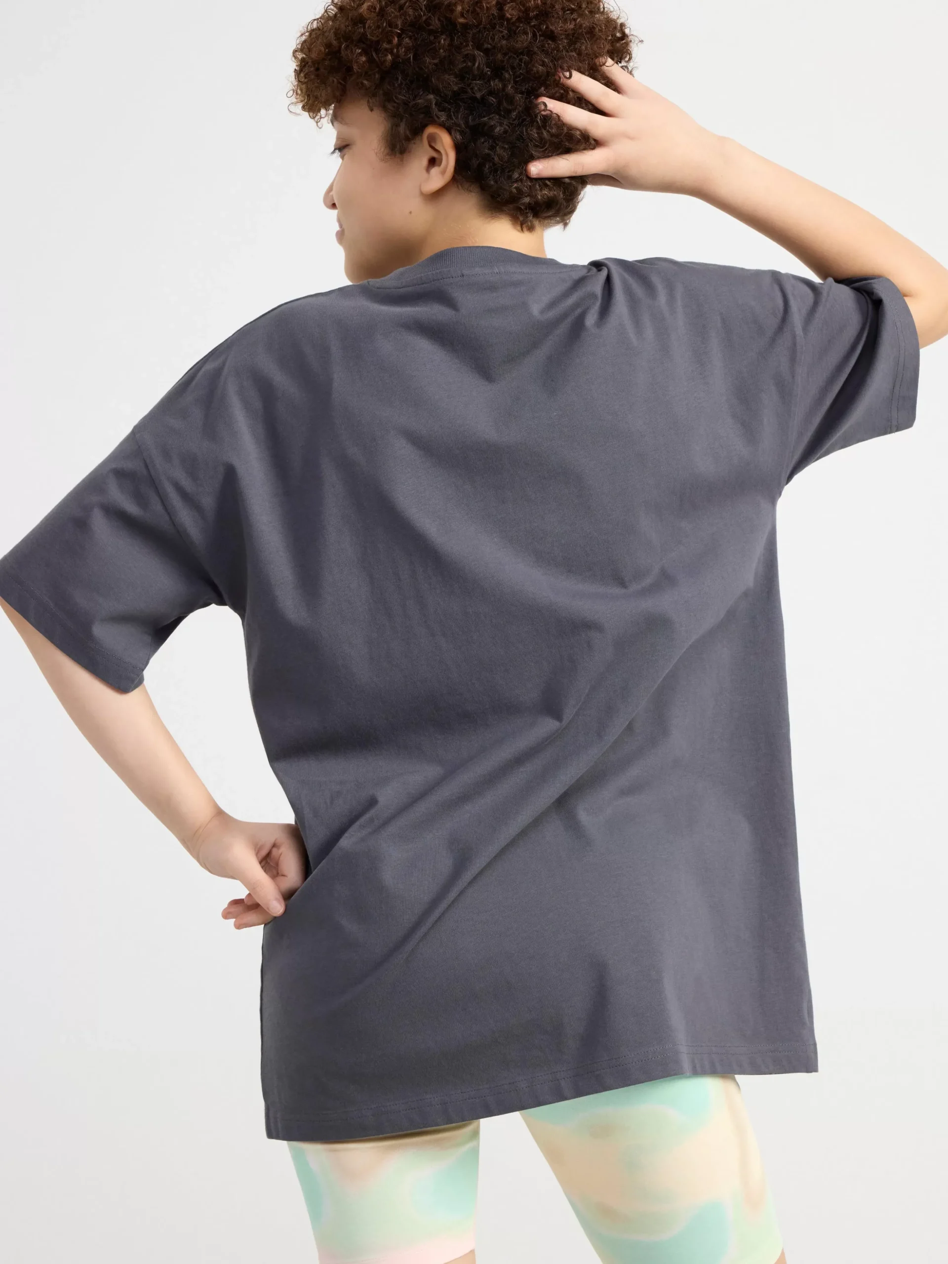 Toppar & T-Shirts>Lindex Oversized T-Shirt Med Tryck Dark Grey