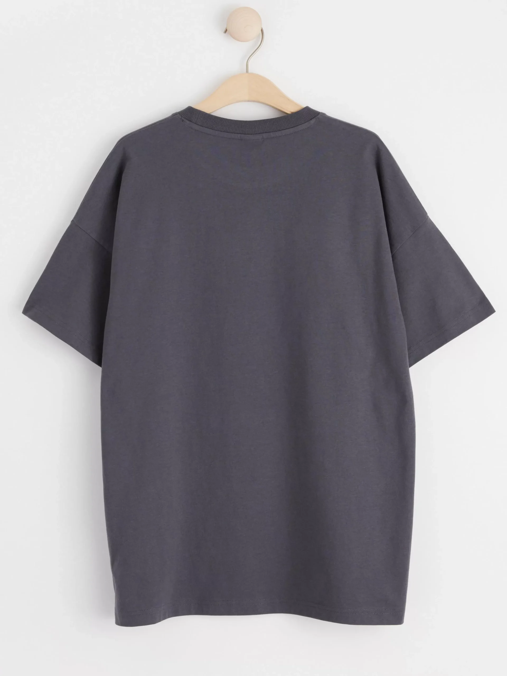 Toppar & T-Shirts>Lindex Oversized T-Shirt Med Tryck Dark Grey