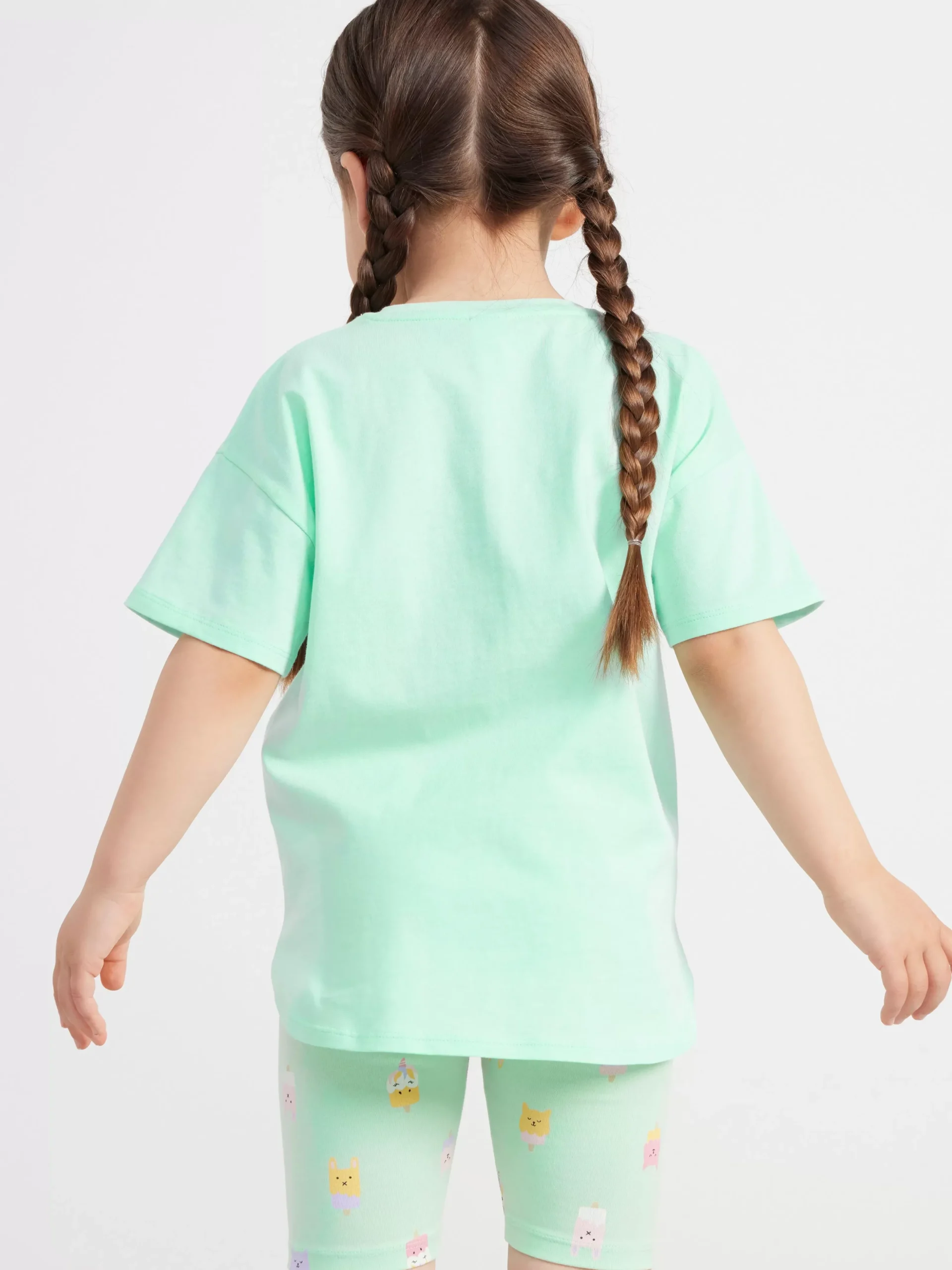 Toppar & T-Shirts>Lindex Oversized T-Shirt Med Vandbara Paljetter Light Turquoise
