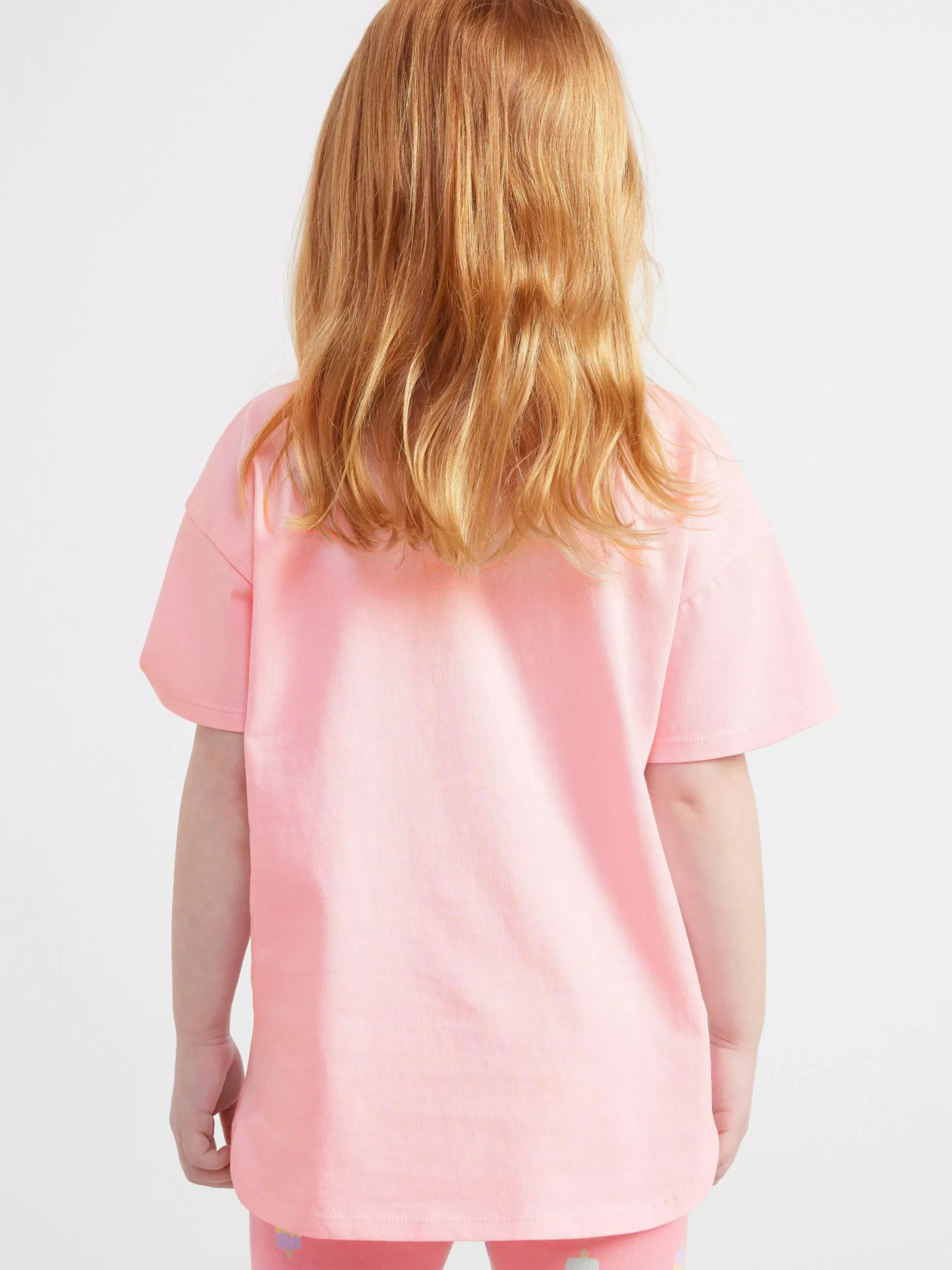 Toppar & T-Shirts>Lindex Oversized T-Shirt Med Vandbara Paljetter Light Pink