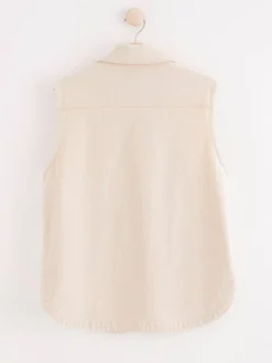 Västar>Lindex Oversized Vast I Twill Antique White