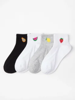 Strumpor>Lindex 4-Pack Ankelstrumpor Med Frukter White