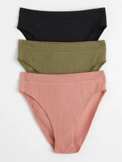 Trosor>Lindex 3-Pack Bikini Trosa High Waist Light Dusty Khaki