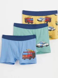 Underkläder>Lindex 3-Pack Boxershorts Med Bilar Dusty Blue