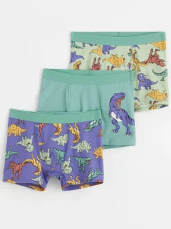 Underkläder>Lindex 3-Pack Boxershorts Med Dinosaurier Dusty Green