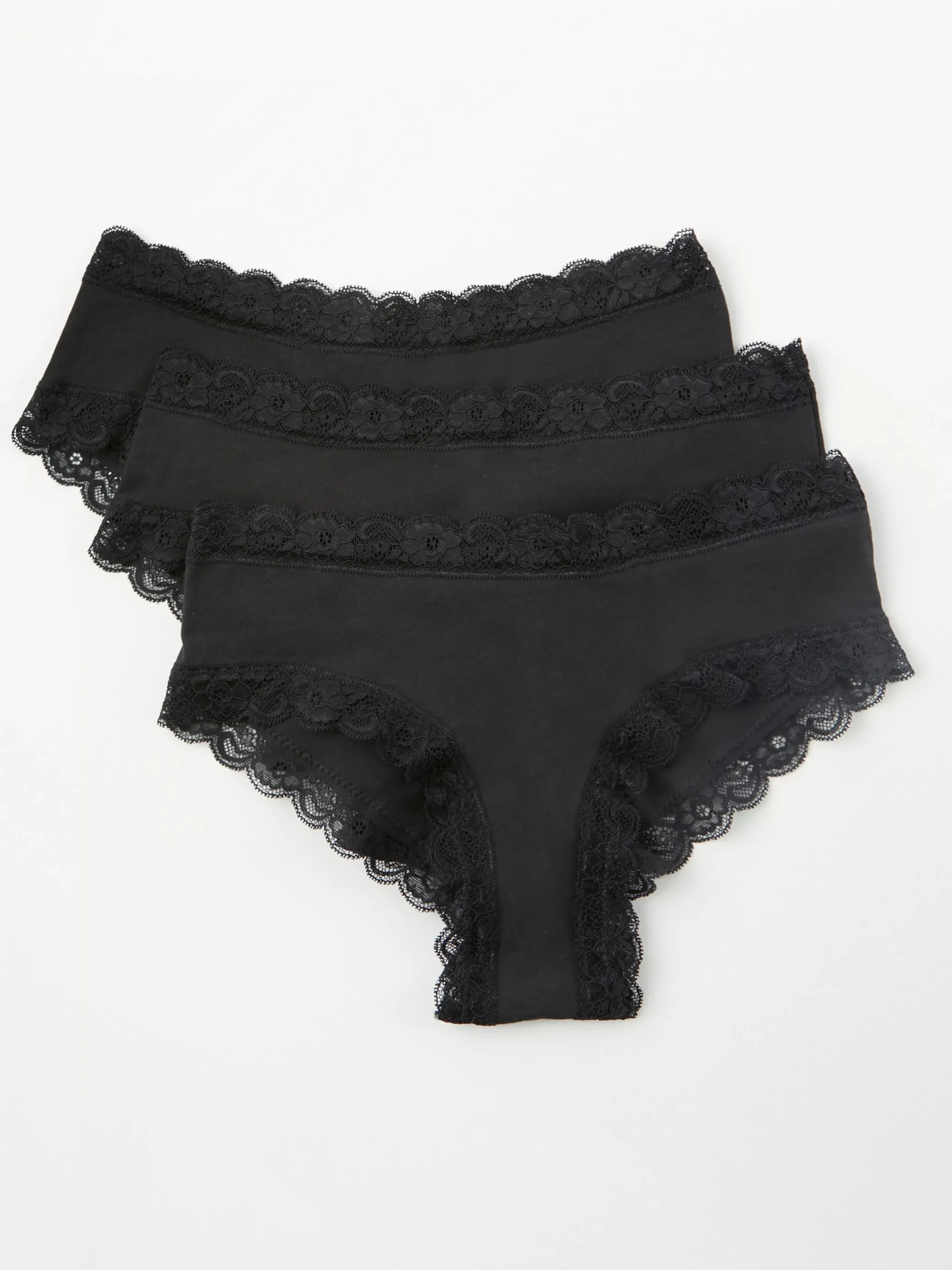 Trosor>Lindex 3-Pack Brazilian Regular Trosa Black