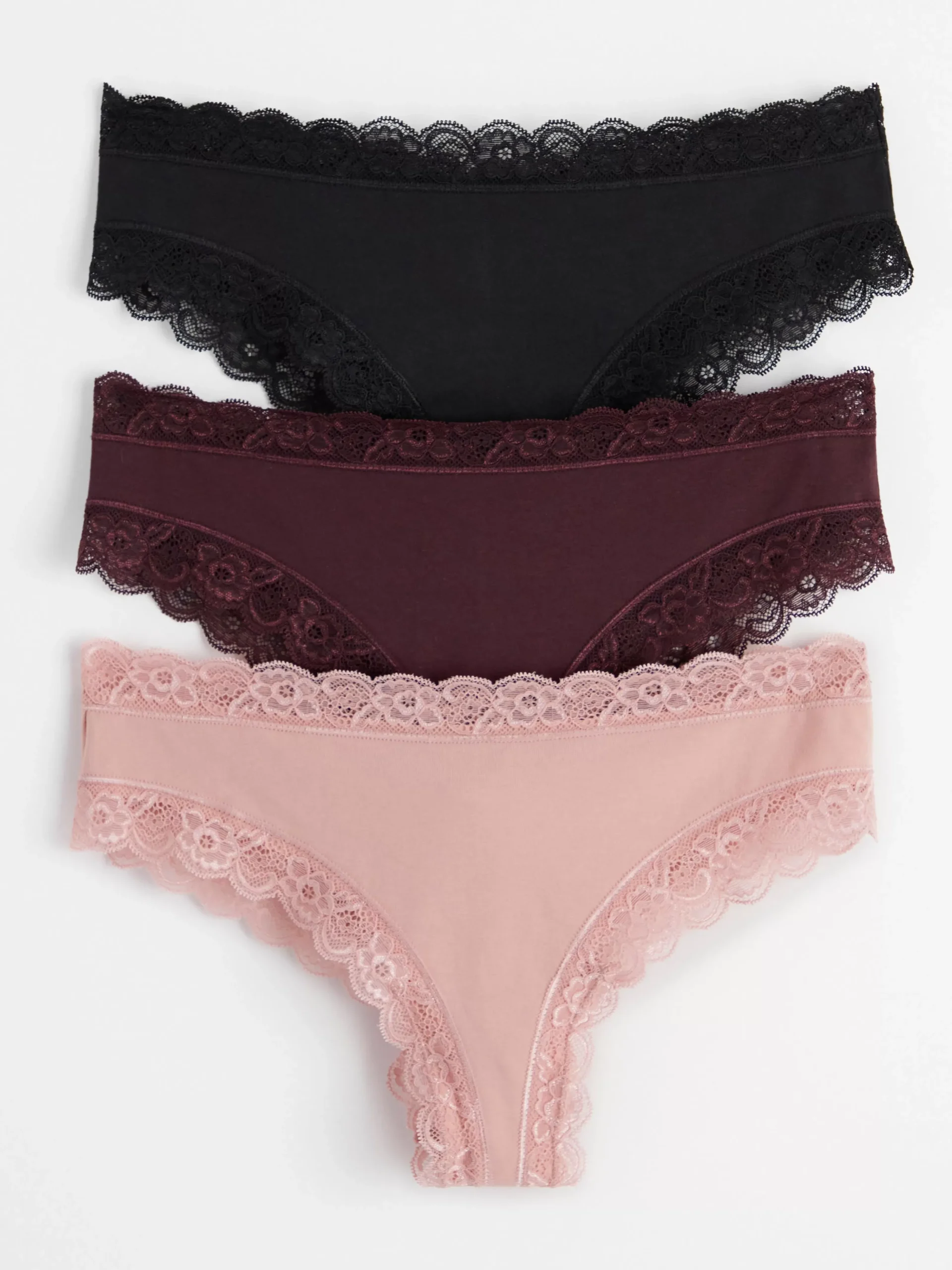 Trosor>Lindex 3-Pack Brazilian Trosor Regular Waist Dark Dusty Lilac