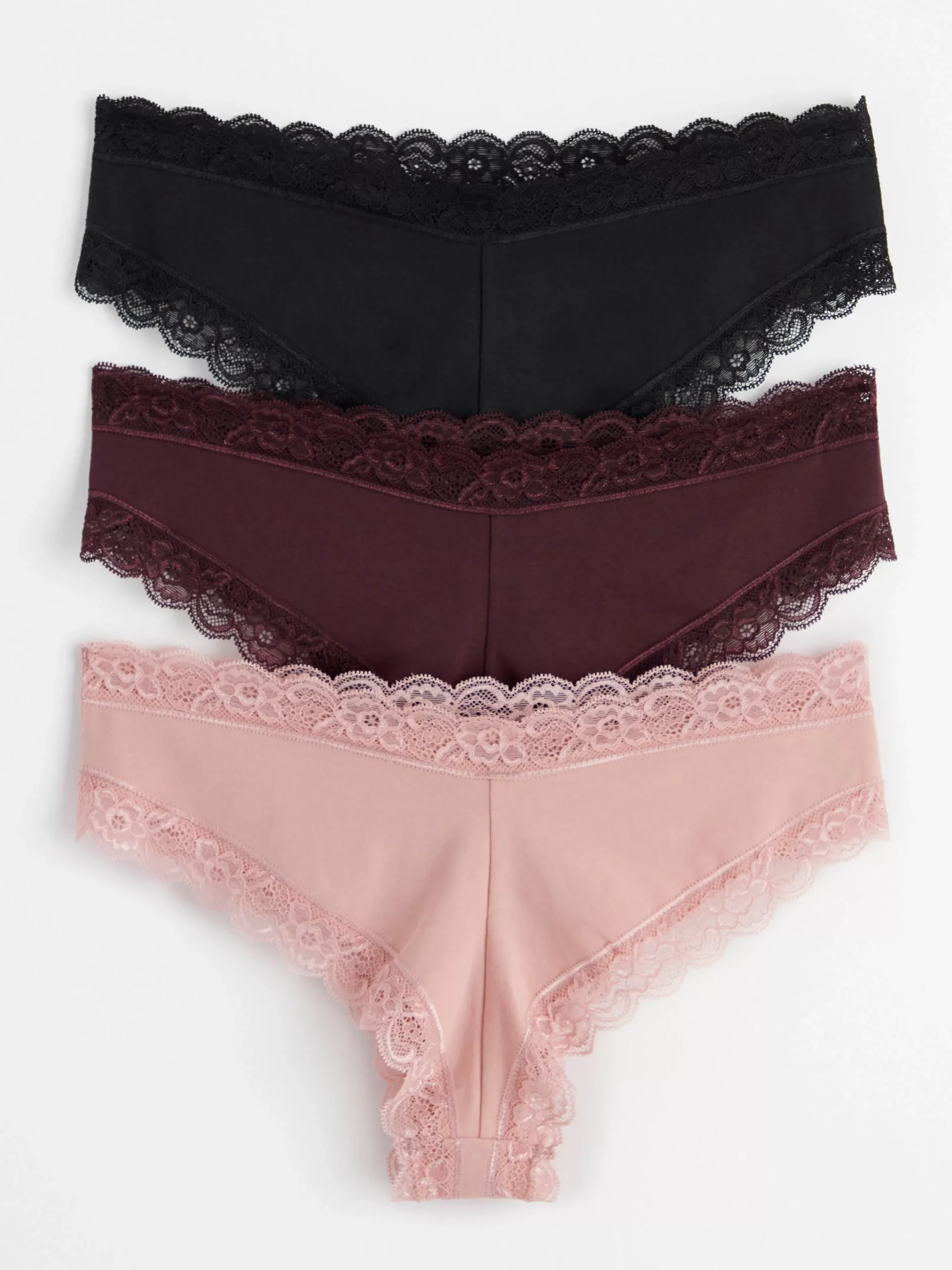 Trosor>Lindex 3-Pack Brazilian Trosor Regular Waist Dark Dusty Lilac