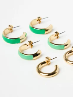 Accessoarer>Lindex 3-Pack Creolorhangen Green