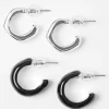 Accessoarer>Lindex 2-Pack Creolorhangen Black