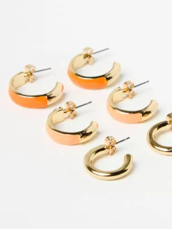 Accessoarer>Lindex 3-Pack Creolorhangen Orange